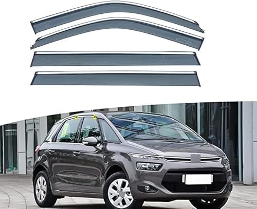 Seitenfenster-Windabweiser für Citroen C4 Picasso 2015-2021,Premium Regenabweisern Set,Geräuschreduzierender UV-Schut Wetterschutz Rauchabweiser Seitenfenster-Windabweiser für Citroen C4 Picasso 2015-2021,Premium Regenabweisern Set,Geräuschreduzierender UV-Schut Wetterschutz Rauchabweiser von ATTLGR