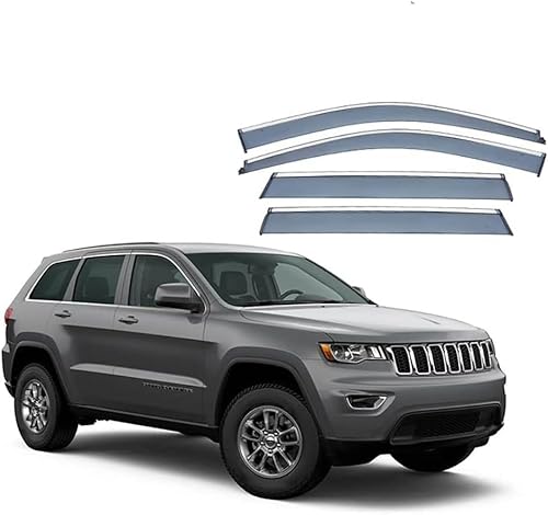 Seitenfenster-Windabweiser für Jeep Grand Cherokee WK2 2011-2020,Premium Regenabweisern Set,Geräuschreduzierender UV-Schut Wetterschutz Rauchabweiser Seitenfenster-Windabweiser für Jeep Grand Cherokee WK2 2011-2020,Premium Regenabweisern Set,Geräuschreduzierender UV-Schut Wetterschutz Rauchabweiser von ATTLGR