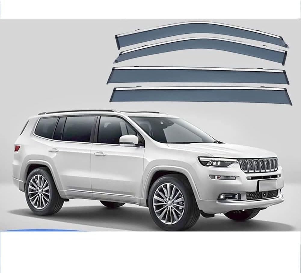 Seitenfenster-Windabweiser für Jeep Grand Commander XK 2018,Premium Regenabweisern Set,Geräuschreduzierender UV-Schut Wetterschutz Rauchabweiser Seitenfenster-Windabweiser für Jeep Grand Commander XK 2018,Premium Regenabweisern Set,Geräuschreduzierender UV-Schut Wetterschutz Rauchabweiser von ATTLGR