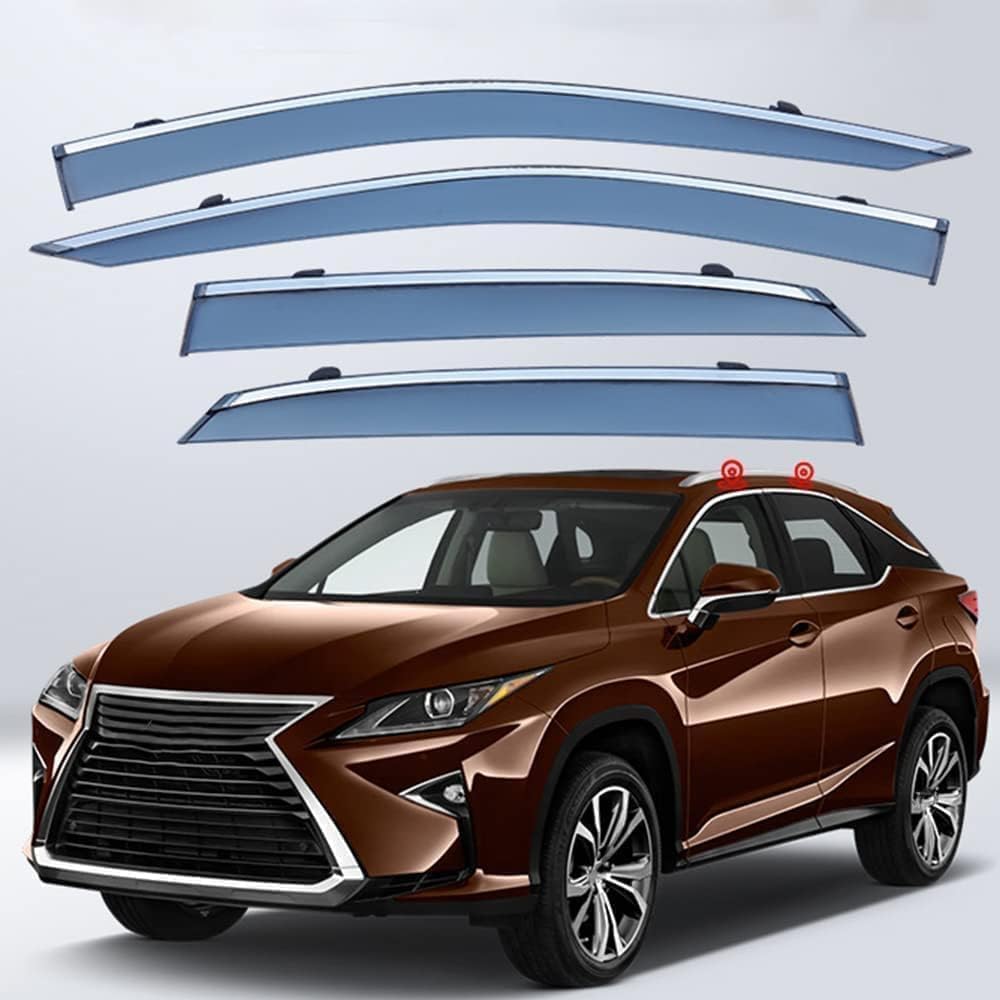 Seitenfenster-Windabweiser für Lexus RX AL20 2016+,Premium Regenabweisern Set,Geräuschreduzierender UV-Schut Wetterschutz Rauchabweiser Seitenfenster-Windabweiser für Lexus RX AL20 2016+,Premium Regenabweisern Set,Geräuschreduzierender UV-Schut Wetterschutz Rauchabweiser von ATTLGR