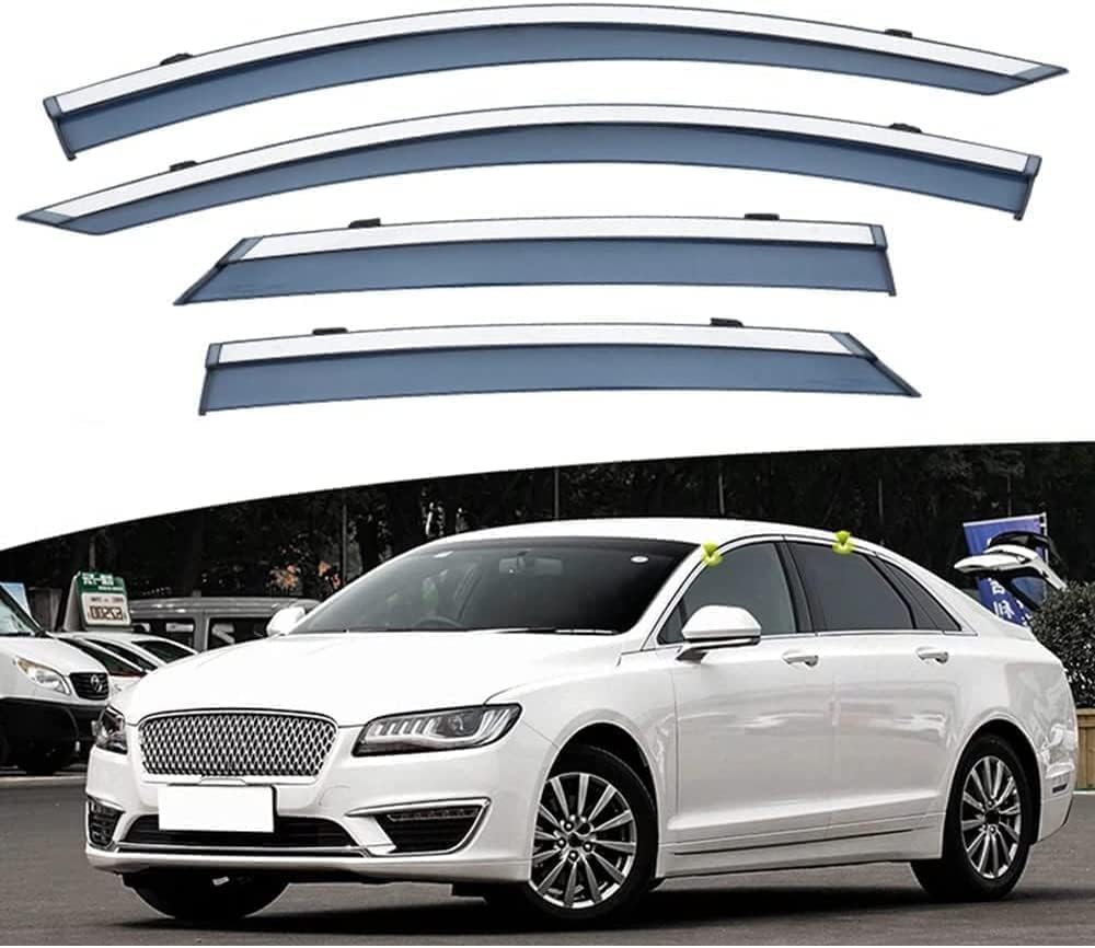 Seitenfenster-Windabweiser für Lincoln MKZ 2013-2020,Premium Regenabweisern Set,Geräuschreduzierender UV-Schut Wetterschutz Rauchabweiser Seitenfenster-Windabweiser für Lincoln MKZ 2013-2020,Premium Regenabweisern Set,Geräuschreduzierender UV-Schut Wetterschutz Rauchabweiser von ATTLGR