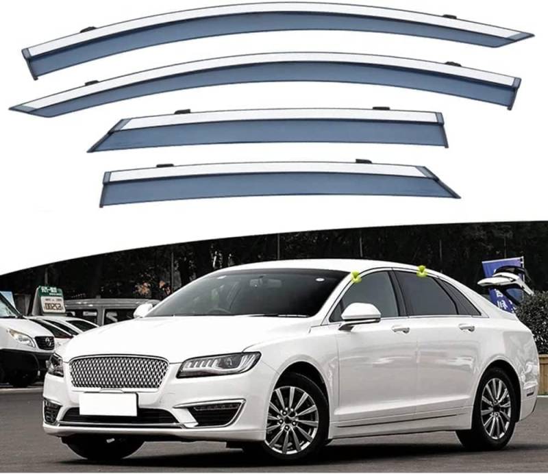 Seitenfenster-Windabweiser für Lincoln MKZ 2013-2020,Premium Regenabweisern Set,Geräuschreduzierender UV-Schut Wetterschutz Rauchabweiser von ATTLGR