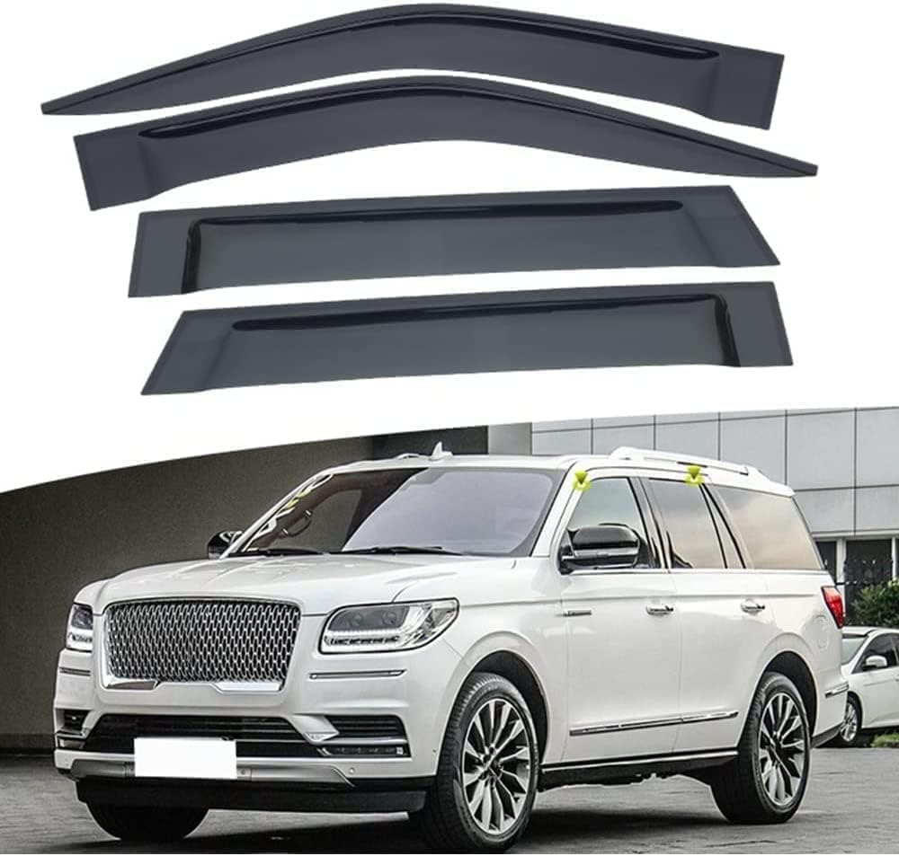 Seitenfenster-Windabweiser für Lincoln Navigator 2018-2022,Premium Regenabweisern Set,Geräuschreduzierender UV-Schut Wetterschutz Rauchabweiser Seitenfenster-Windabweiser für Lincoln Navigator 2018-2022,Premium Regenabweisern Set,Geräuschreduzierender UV-Schut Wetterschutz Rauchabweiser von ATTLGR
