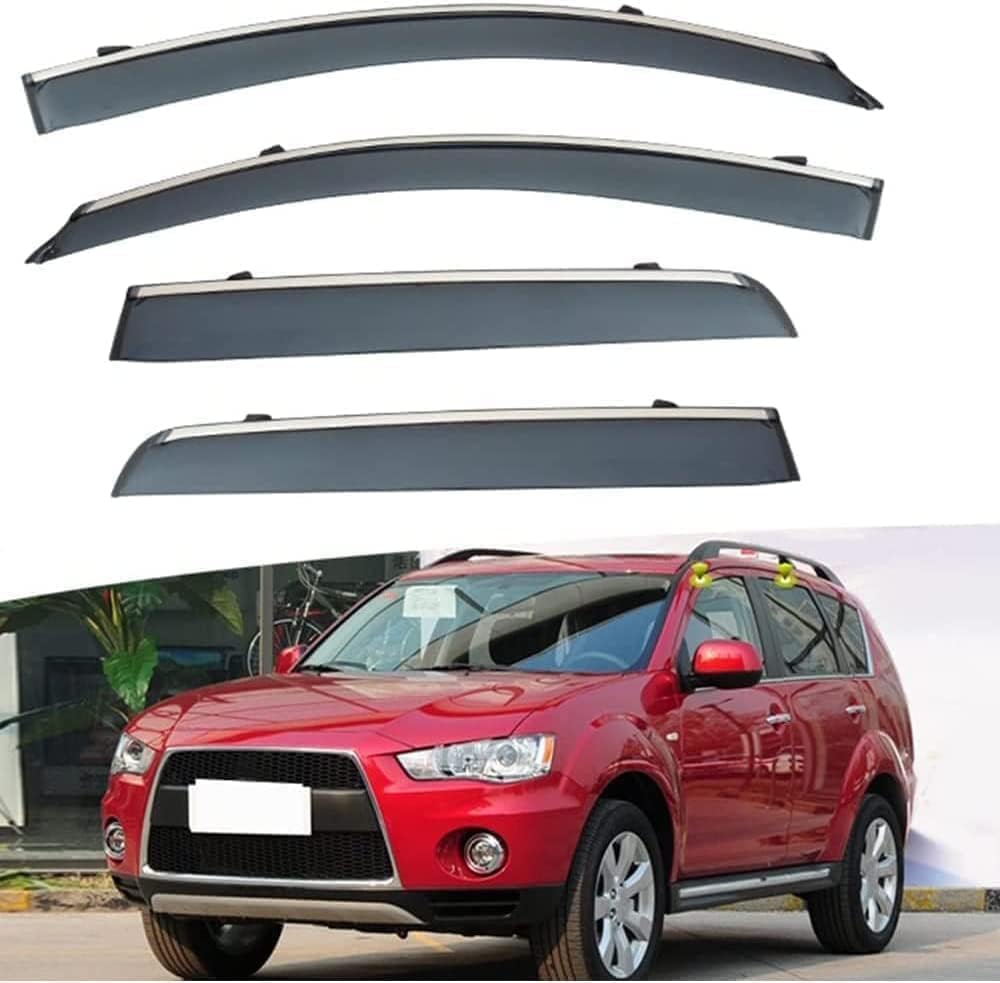 Seitenfenster-Windabweiser für Mitsubishi Outlander 2006-2012,Premium Regenabweisern Set,Geräuschreduzierender UV-Schut Wetterschutz Rauchabweiser Seitenfenster-Windabweiser für Mitsubishi Outlander 2006-2012,Premium Regenabweisern Set,Geräuschreduzierender UV-Schut Wetterschutz Rauchabweiser von ATTLGR