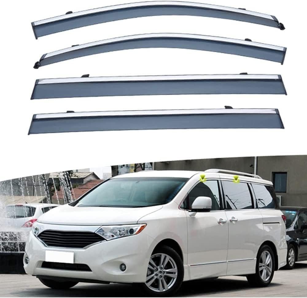 Seitenfenster-Windabweiser für Nissan Quest 2011-2022,Premium Regenabweisern Set,Geräuschreduzierender UV-Schut Wetterschutz Rauchabweiser Seitenfenster-Windabweiser für Nissan Quest 2011-2022,Premium Regenabweisern Set,Geräuschreduzierender UV-Schut Wetterschutz Rauchabweiser von ATTLGR