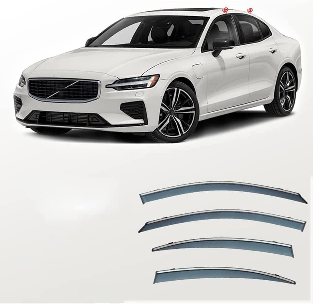 Seitenfenster-Windabweiser für Volvo S60 2020,Premium Regenabweisern Set,Geräuschreduzierender UV-Schut Wetterschutz Rauchabweiser Seitenfenster-Windabweiser für Volvo S60 2020,Premium Regenabweisern Set,Geräuschreduzierender UV-Schut Wetterschutz Rauchabweiser von ATTLGR