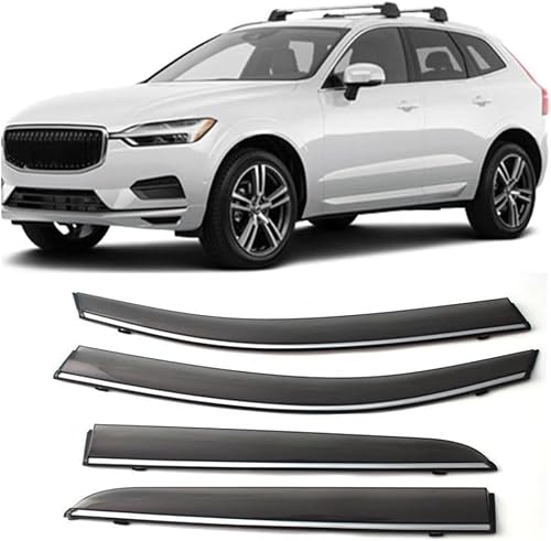 Seitenfenster-Windabweiser für Volvo XC60 2018-2021,Premium Regenabweisern Set,Geräuschreduzierender UV-Schut Wetterschutz Rauchabweiser Seitenfenster-Windabweiser für Volvo XC60 2018-2021,Premium Regenabweisern Set,Geräuschreduzierender UV-Schut Wetterschutz Rauchabweiser von ATTLGR
