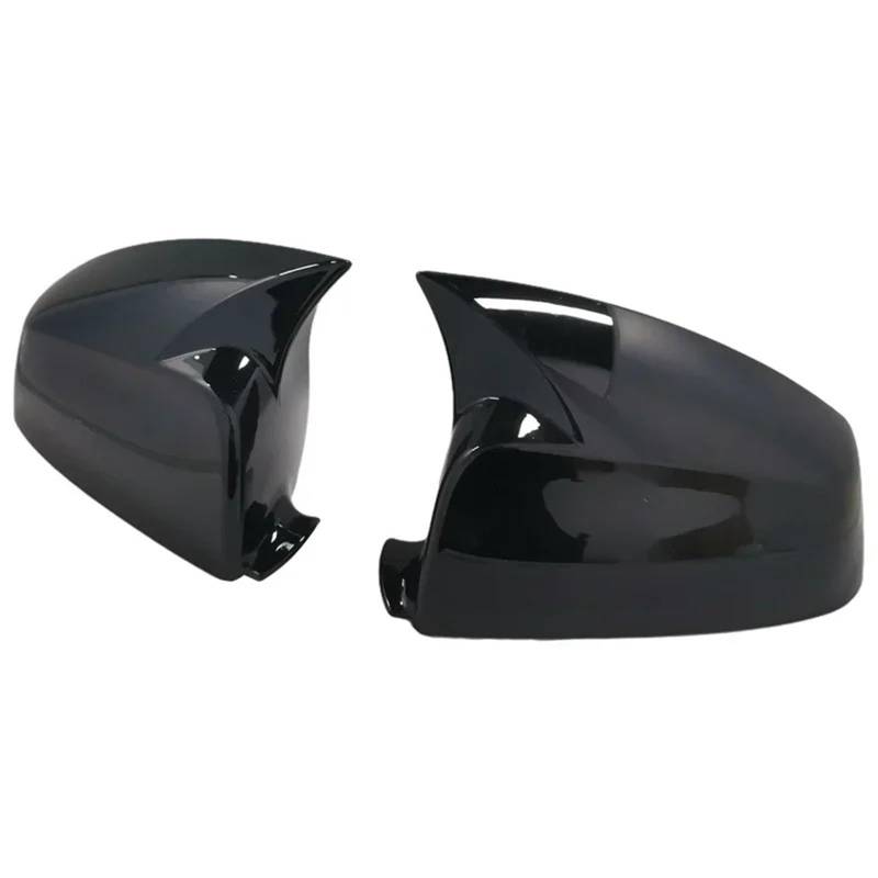 Abdeckkappe für Seitenspiegel, passend für BMW 5er 6er 7er E60 E61 E63 E64 F01 F02-F04 F06 F07 F10 F11 F12 F13.(Black One Pair) von ATUMY