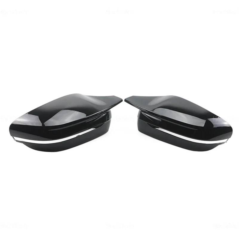Carbon Fiber Rückspiegelkappe Seitenabdeckung passend für BMW 3er 4er 5er 7er 8er G20 G21 G30 G38 G22 G23 G11 G12 G15 G16.(LHD-Black) von ATUMY
