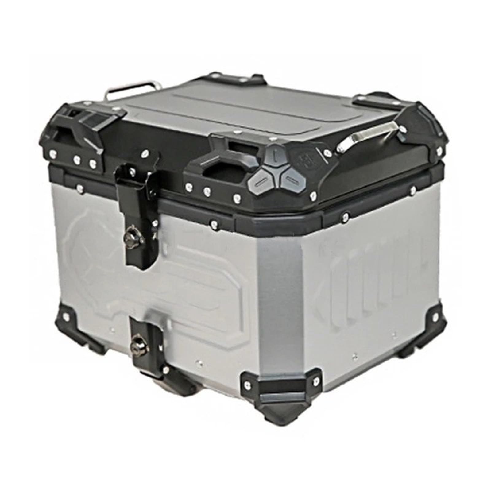 Motorrad-Hintersitzhalterung 45L CNC Aluminium Lagerung Lock Stamm Fit Für Yamaha Fit Für Honda Fit Für BMW Fit Für Suzuki hintere Gepäckträgerhalter(45L Silver) von ATUMY