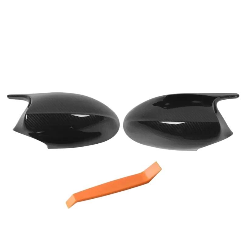 Rückspiegel Glas Abdeckung Kappe Ersatz ABS Paste Fit FÜR BMW 1 3 Serie E87 E81 E82 E90 E91 E92 E93(Carbon Fiber Pre-LCI) von ATUMY