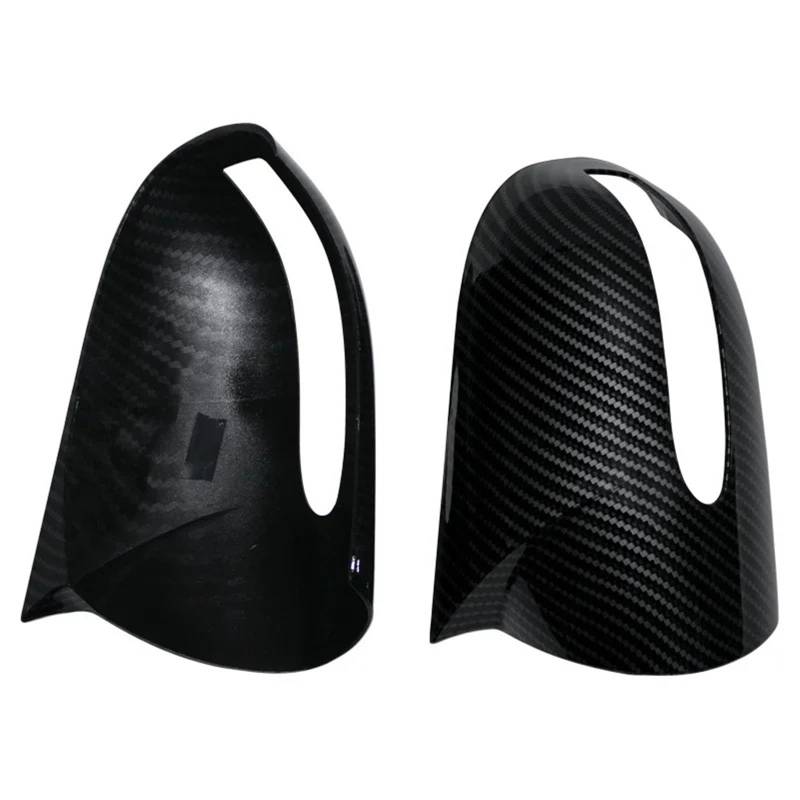 Seitenspiegelkappenabdeckungen passend für Mercedes-Benz E, C-Klasse W211 W203 2001-2007, schwarz, Ersatz für Autozubehör.(Forged Grain) von ATUMY