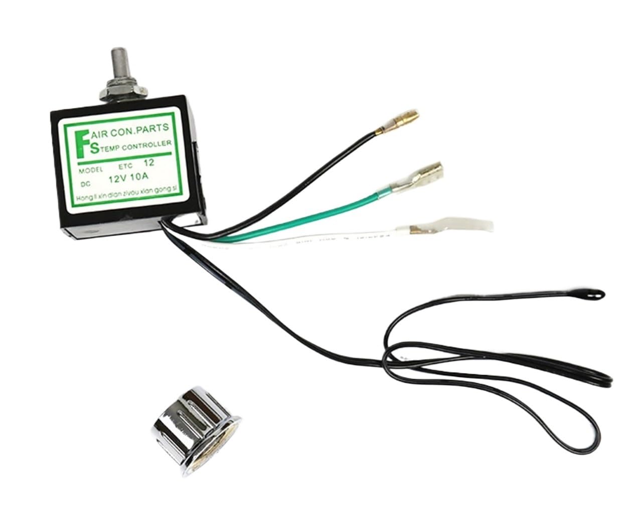 Sensor Thermostat Schwarz Automotive Klimaanlage elektronische Thermostat Temperaturregler Klimaanlage Regelventil Thermostat(24v) von ATUMY