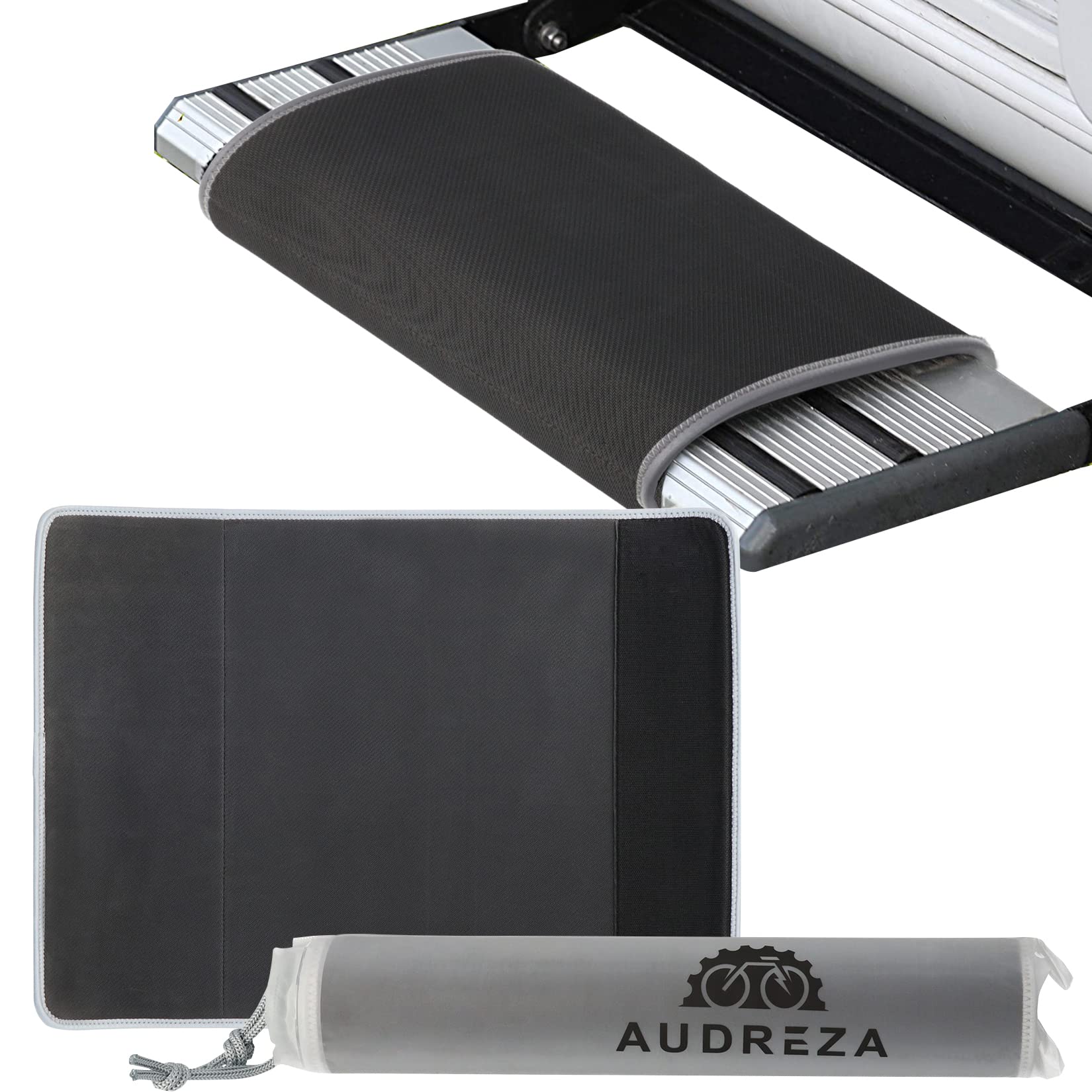AUDREZA Wohnmobil Trittstufen Fußmatte rutschfeste Wohnwagen Fußmatte mit Klettverschluss Lichtreflektierend und Schmutzabweisend Wohnwagen Zubehör Schwarz aus Neopren AUDREZA Wohnmobil Trittstufen Fußmatte rutschfeste Wohnwagen Fußmatte mit Klettverschluss Lichtreflektierend und Schmutzabweisend Wohnwagen Zubehör Schwarz aus Neopren von AUDREZA