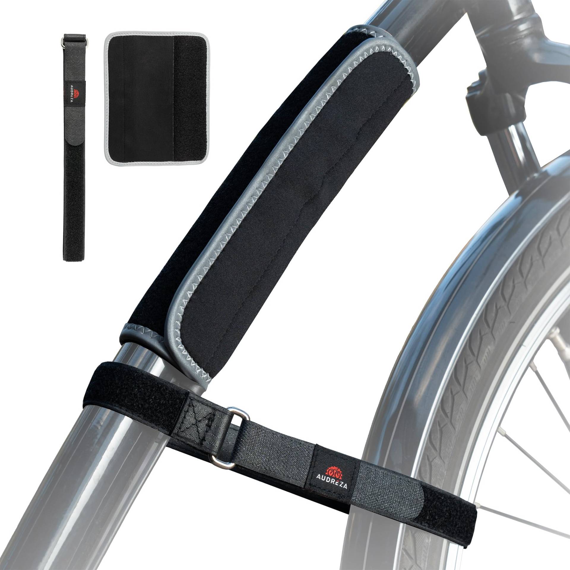 Fahrradrahmenschutz und Fahrradträgergurt Set aus Neopren Schutzhülle und Fahrrad Stabilisator Gurt Rahmen Schutz Spanngurt Fahrrad Zubehör 2 teiliges Set Fahrradrahmenschutz und Fahrradträgergurt Set aus Neopren Schutzhülle und Fahrrad Stabilisator Gurt Rahmen Schutz Spanngurt Fahrrad Zubehör 2 teiliges Set von AUDREZA