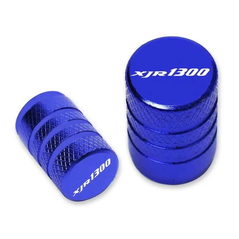 AUDSNI Motorrad Ventilkappen Für YA&MAHA XJR1300 1995-2016 Motorrad-Radreifen-Ventilkappen Schaftabdeckungen(Blau) von AUDSNI