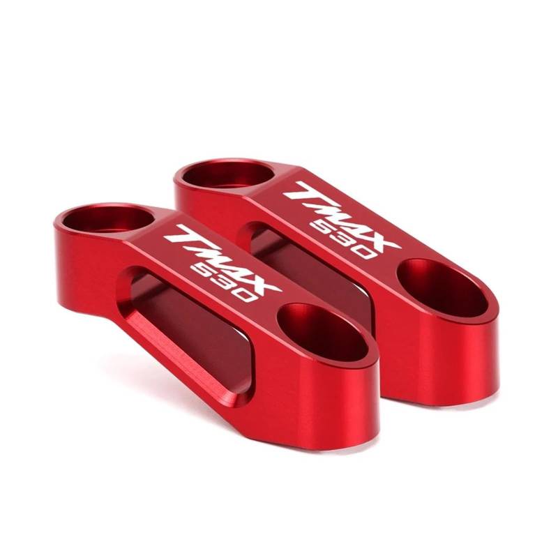 AUDSNI Spiegel Verlängerung Adapter Für YA&MAHA TMAX530 TMAX560 T-MAX 530 T-MAX 560 Motorrad-Rückspiegel-Verlängerungsadapterhalterung(rot,for TMAX530) von AUDSNI