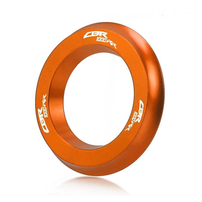 AUDSNI Zündabdeckung Zündschlüsselabdeckung Für HON&DA CBR1000RR 2004-2016 Motorrad Zündschloss Schlüssel Abdeckung Ring(Orange,with Logo) von AUDSNI