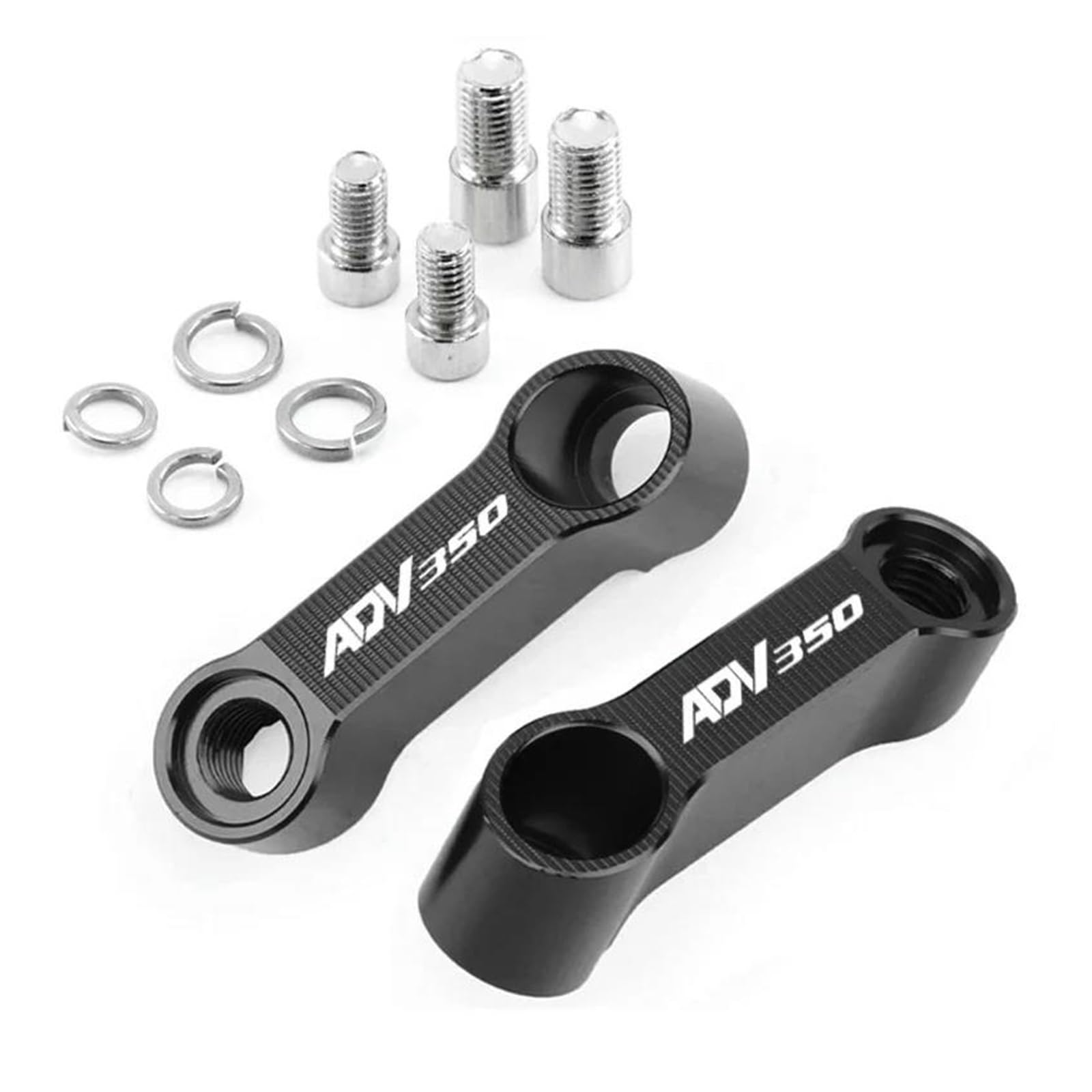 Spiegel Verlängerung Adapter Für HON&DA ADV350 ADV 350 Motorradspiegel-Verlängerungshalterung Rückspiegelverlängerung(Schwarz) von AUDSNI