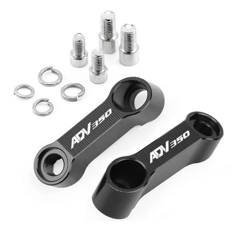 Spiegel Verlängerung Adapter Für HON&DA ADV350 ADV 350 Motorradspiegel-Verlängerungshalterung Rückspiegelverlängerung(Schwarz) von AUDSNI