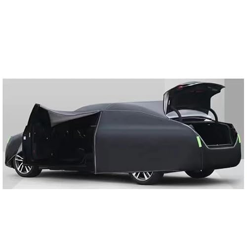 Autoplane Autoabdeckung Wasserdicht Für Außenbereich Mit Reißverschlüssen An Der Tür Winterautos Sonnenschutz Abdeckungen Schneezubehör Komplettes Autoabdeckungen(Black A,XL) von AUGUST SNOW