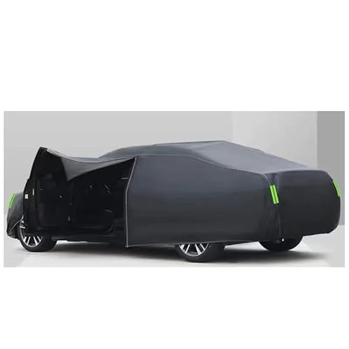 Autoplane Autoabdeckung Wasserdicht Für Außenbereich Mit Reißverschlüssen An Der Tür Winterautos Sonnenschutz Abdeckungen Schneezubehör Komplettes Autoabdeckungen(Black B,M) von AUGUST SNOW