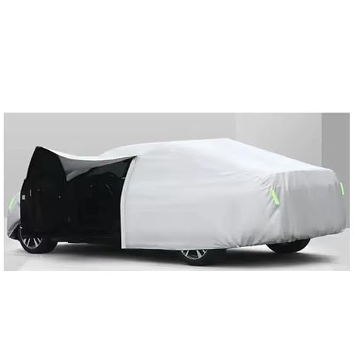 Autoplane Autoabdeckung Wasserdicht Für Außenbereich Mit Reißverschlüssen An Der Tür Winterautos Sonnenschutz Abdeckungen Schneezubehör Komplettes Autoabdeckungen(Silver B,XL) von AUGUST SNOW