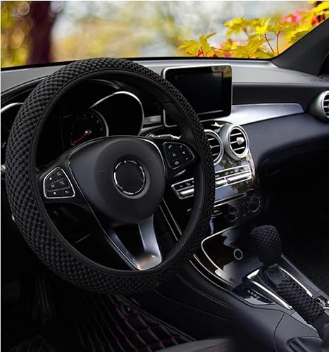 Lenkradhüllen 1 Stück/2 Stück 37–39 cm Universal-Lenkradabdeckung Verschleißfeste rutschfeste Getriebeabdeckung Handbremsabdeckung Autoteile Auto Lenkradabdeckung(11 Star Yellow) von AUGUST SNOW