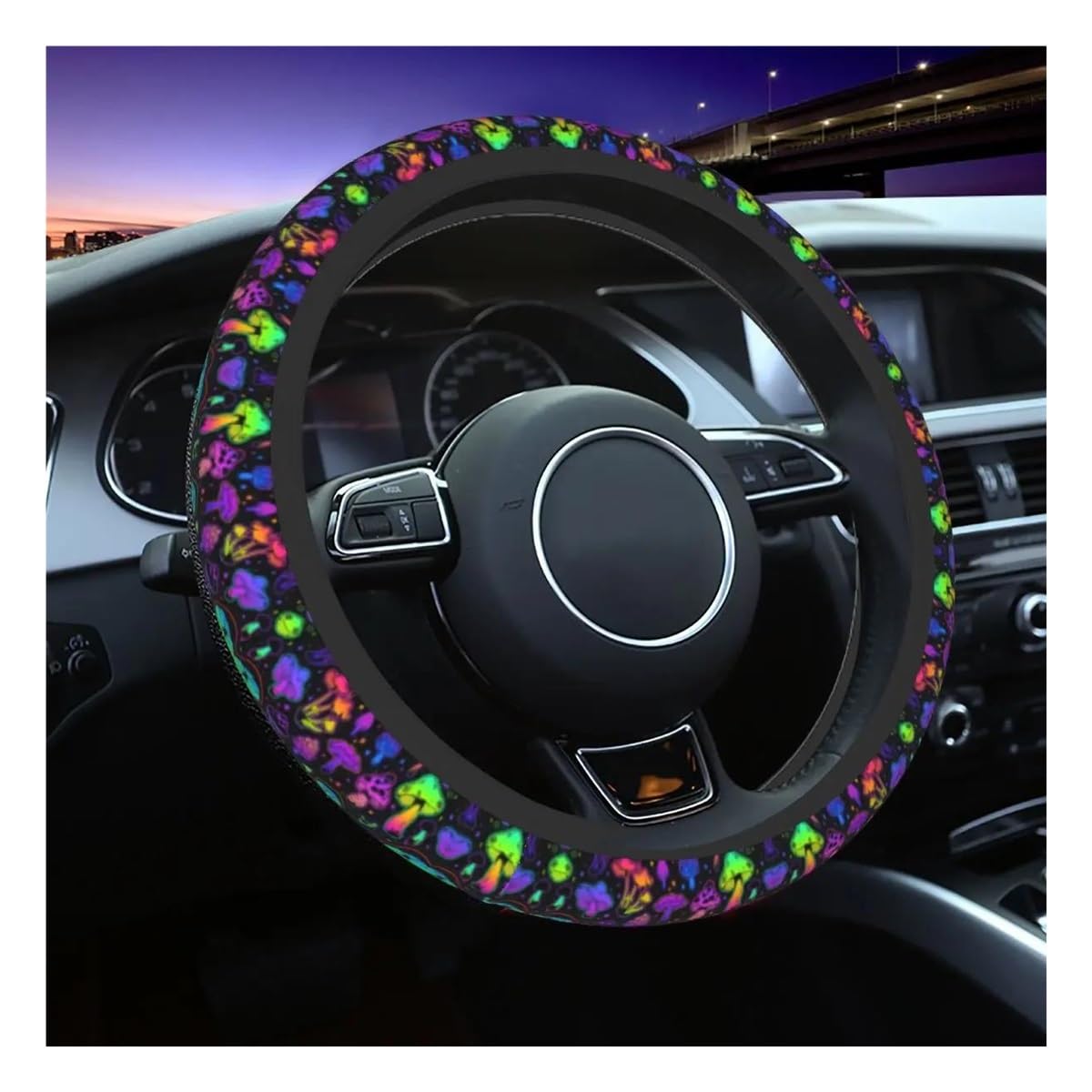 Lenkradhüllen Universal-Lenkradabdeckung Auto-Lenkradschutz 15 Zoll Autozubehör Auto Lenkradabdeckung(1 UK) von AUGUST SNOW