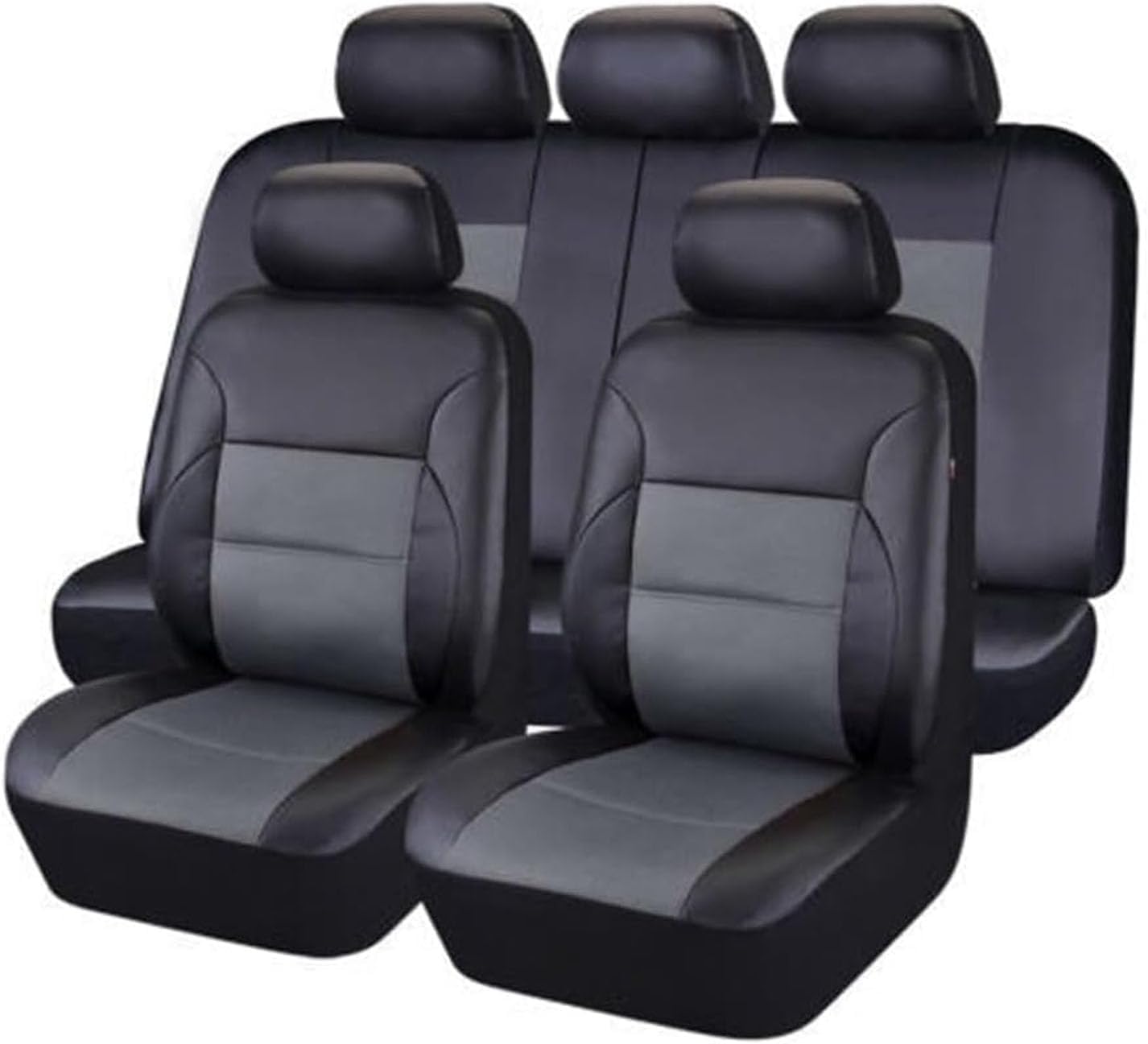 Auto Leder Sitzbezüge Sets für Opel Insignia A Sedan 2008-2018, Vorne und Hinten Sitzbezügesets Allwetter Atmungsaktiv Wasserdichtes Verschleißfest Zubehör,Black Grey Auto Leder Sitzbezüge Sets für Opel Insignia A Sedan 2008-2018, Vorne und Hinten Sitzbezügesets Allwetter Atmungsaktiv Wasserdichtes Verschleißfest Zubehör,Black Grey von AUHOAZ