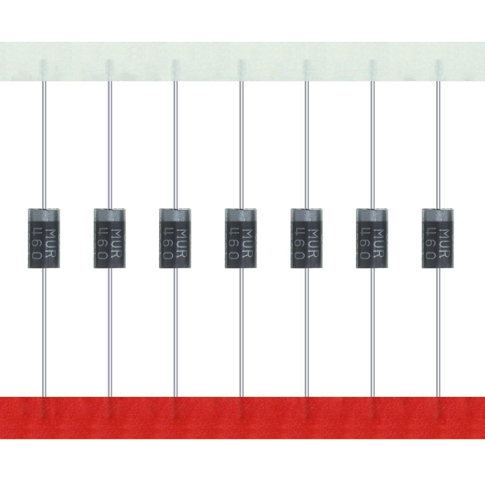 AUKENIEN MUR460 Gleichrichterdiode 4A 600V Axial DO-27 4 Ampere 600 Volt Elektronische Fast Recovery Dioden (Packung mit 20 Stück) von AUKENIEN