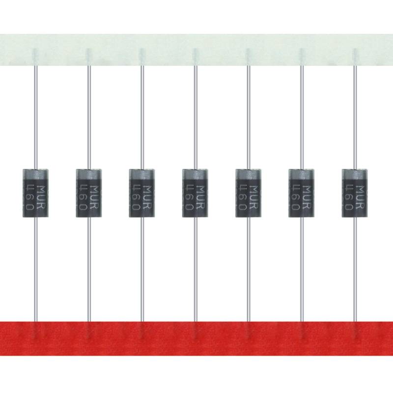 AUKENIEN MUR460 Gleichrichterdiode 4A 600V Axial DO-27 4 Ampere 600 Volt Elektronische Fast Recovery Dioden (Packung mit 20 Stück) von AUKENIEN