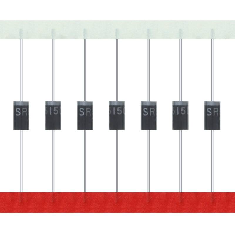 AUKENIEN SR5150 SB5150 Schottky Barrier Gleichrichter Diode 5A 150V DO-27 Axial Dioden 5 Ampere 150 Volt (Packung mit 20 Stück) von AUKENIEN