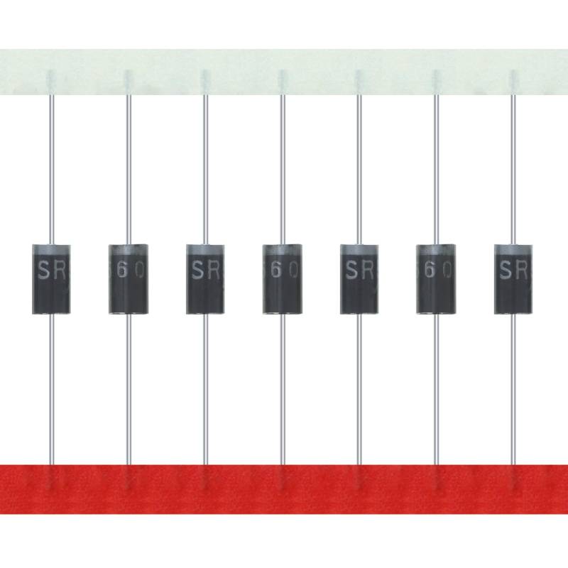 AUKENIEN SR560 SB560 Schottky Barrier Gleichrichter Diode 5A 60V DO-27 Axial Dioden 5 Ampere 60 Volt (Packung mit 20 Stück) von AUKENIEN
