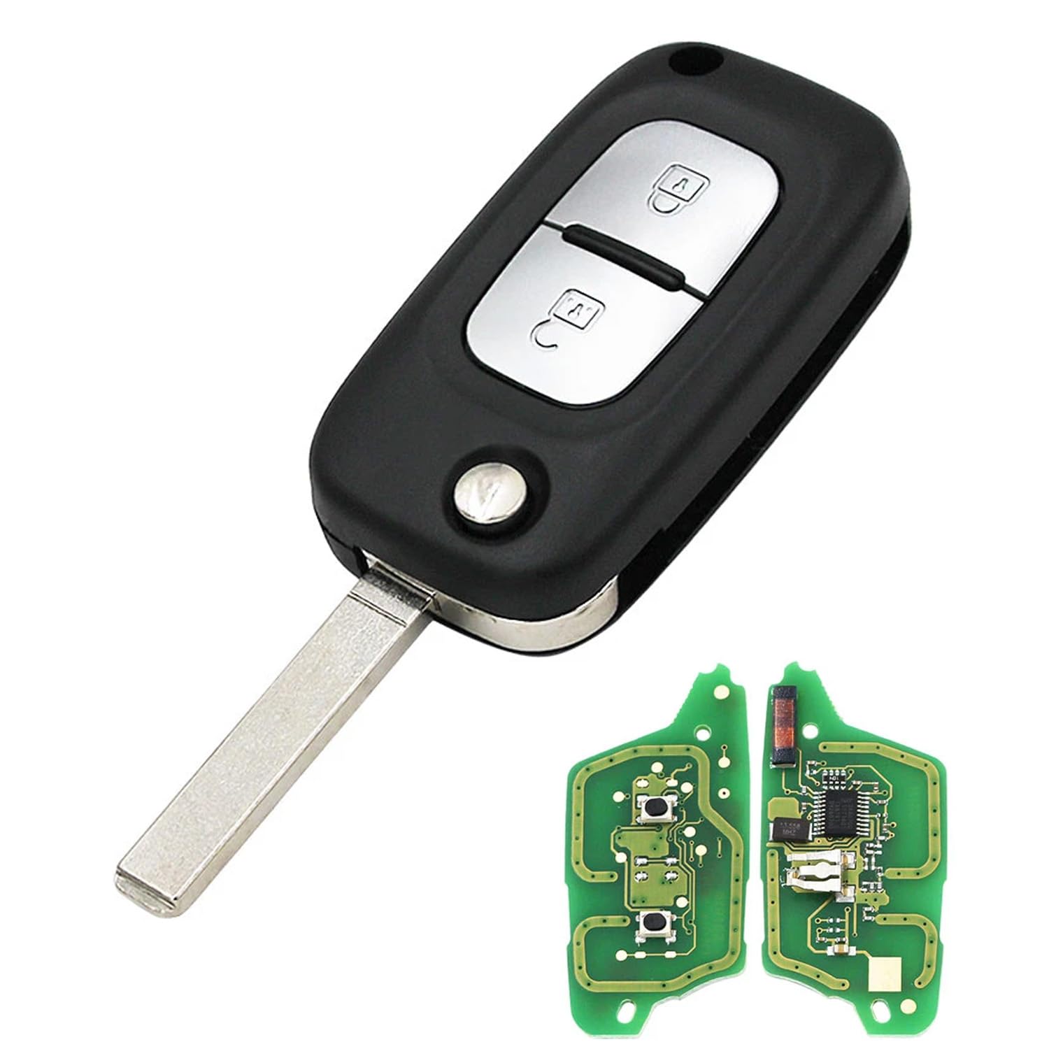 AULESSE 2 Tasten 433MHz Klapp Autoschlüssel Gehäuse Fernbedienung mit PCF7961A Chip für Ren-Ault Clio III Clio 3 Kangoo Master Modus Twingo 2006-2016 Auto Schlüsselgehäuse 7701210033 AULESSE 2 Tasten 433MHz Klapp Autoschlüssel Gehäuse Fernbedienung mit PCF7961A Chip für Ren-Ault Clio III Clio 3 Kangoo Master Modus Twingo 2006-2016 Auto Schlüsselgehäuse 7701210033 von AULESSE