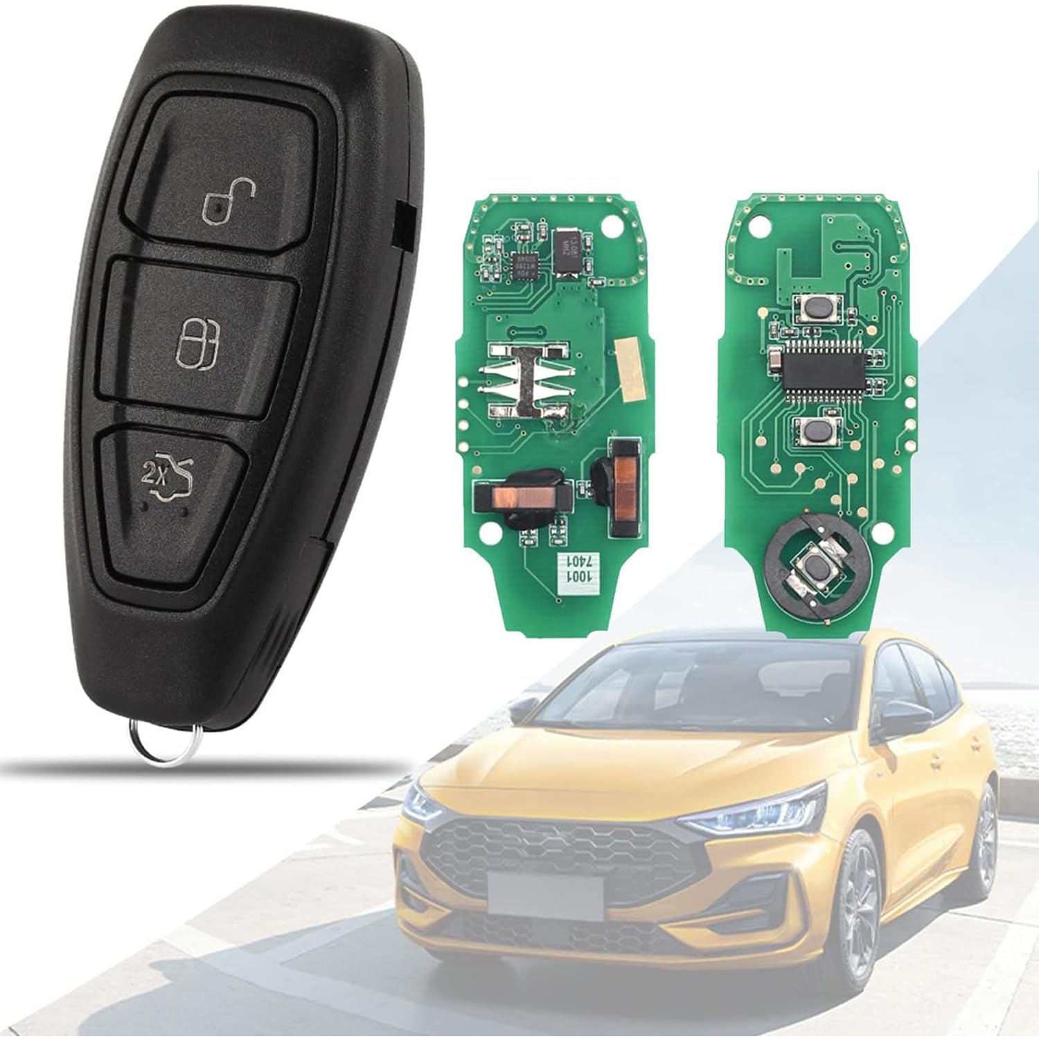 AULESSE 3 Tasten Funkschlüssel Schlüssel 433 MHz Fernbedienung Autoschlüsselgehäuse mit 4D63 Chip für Fo-RD Fiesta Focus Kuga Grand S-Max C-Max Mondeo Galaxy Monde 2007–2015 AULESSE 3 Tasten Funkschlüssel Schlüssel 433 MHz Fernbedienung Autoschlüsselgehäuse mit 4D63 Chip für Fo-RD Fiesta Focus Kuga Grand S-Max C-Max Mondeo Galaxy Monde 2007–2015 von AULESSE