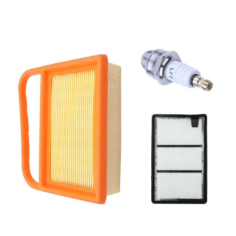 AUMEL Luftfilter Kettensäge Zubehör mit Zusatzfilter Zündkerze für Stihl TS410 TS410Z TS420 TS420Z Betonsäge ersetzt 42381410300 von AUMEL