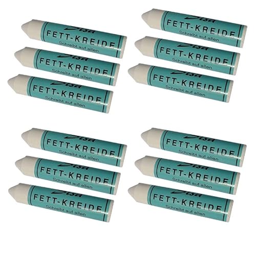 12x SISA Fett-Kreide weiß 17,5 mm von AUNNO