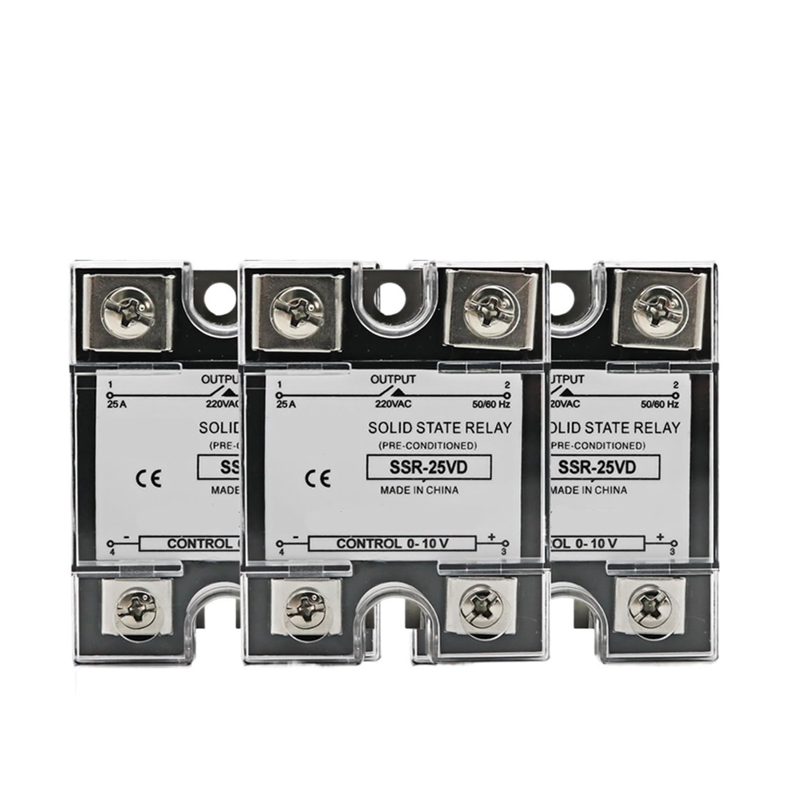 SSR-10VD SSR-40VD SSR 25A 80A 100A Single Phase Solid State Relay Voltage Regulator Module Input 0-10V Output 220VAC Radiator AUOQKQUT(40A) von AUOQKQUT