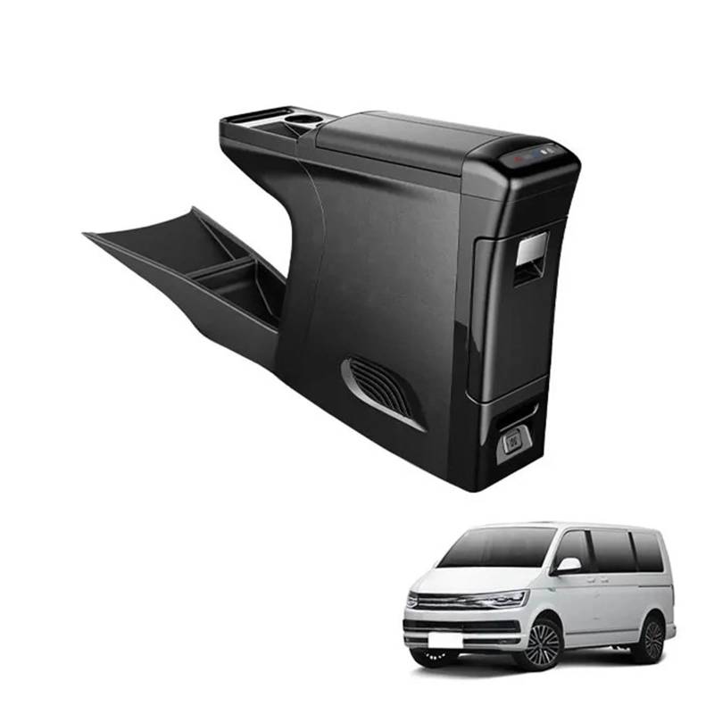 Upgrade der Armlehne der Mittelkonsole des Autos, kompatibel mit VW T5 und T6 Armlehnenkühlschränken von AUOSKOVN