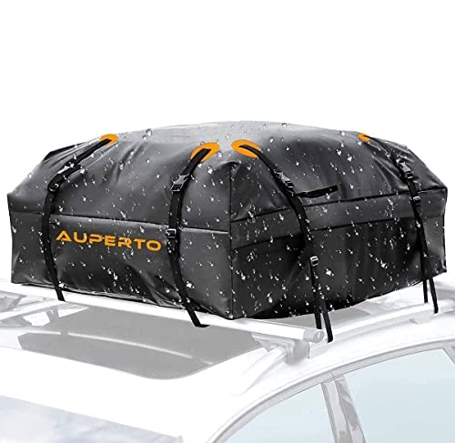 AUPERTO Dachbox, 450L Auto Dachkoffer Faltbare Gepäckbox, Wasserdicht Dachtasche für Reisen und Gepäcktransport, Autos, Vans, SUVs, Schwarz von AUPERTO