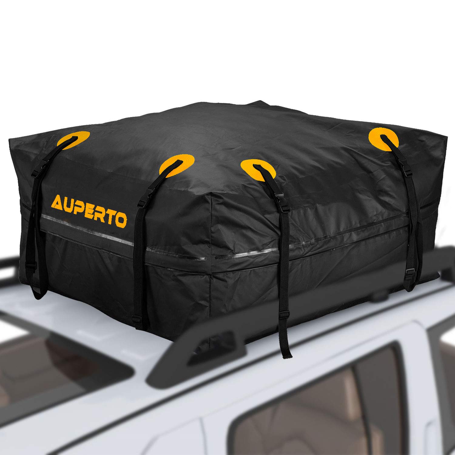Auto Dachbox, 425 Liter Faltbar Wasserdicht Dachtasche Gepäckbox Tasche Aufbewahrungsbox für Reisen und Gepäcktransport, Autos, SUVs, Schwarz von AUPERTO
