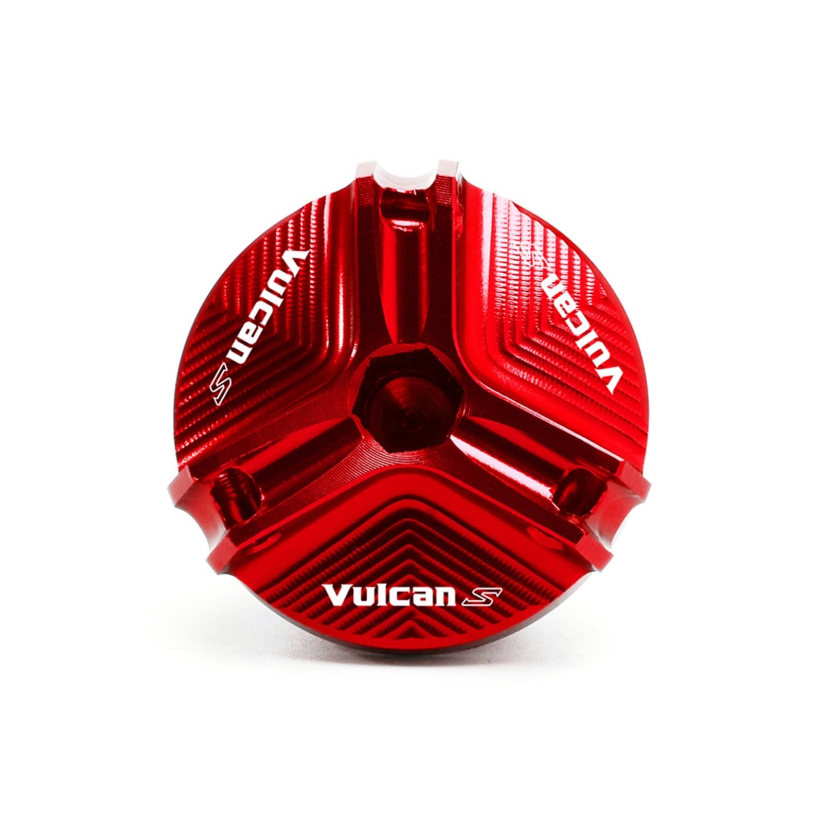 CNC Aluminium Öleinfülldeckel Abdeckung CNC-Einfülldeckel Ölfilterdeckel Motorradzubehör Für Vulcan S 650 VN650 VulcanS 650 2015-2023 (Farbe : Rot) von AUPOIL