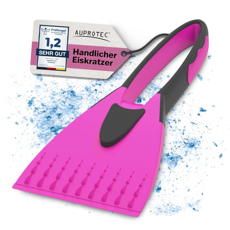 AUPROTEC Eiskratzer – 2K / Eiskratzer Auto mit rutschfestem Softgriff/Scheibenkratzer Auto/Schneekratzer Auto/Scheibenkratzer Winter/Eisschaber Auto - Pink von AUPROTEC