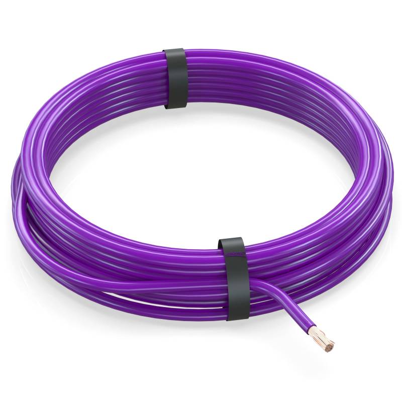 AUPROTEC 5m Fahrzeugleitung 0,75 mm² FLRY-B Auto Kabel als Ring Farbe violett von AUPROTEC