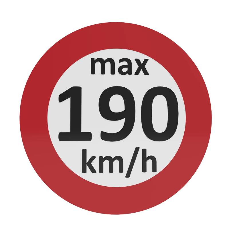 AUPROTEC Geschwindigkeitsaufkleber Winterreifen Aufkleber 160-240 km/h Auswahl: (100 Stück, 190 km/h) von AUPROTEC