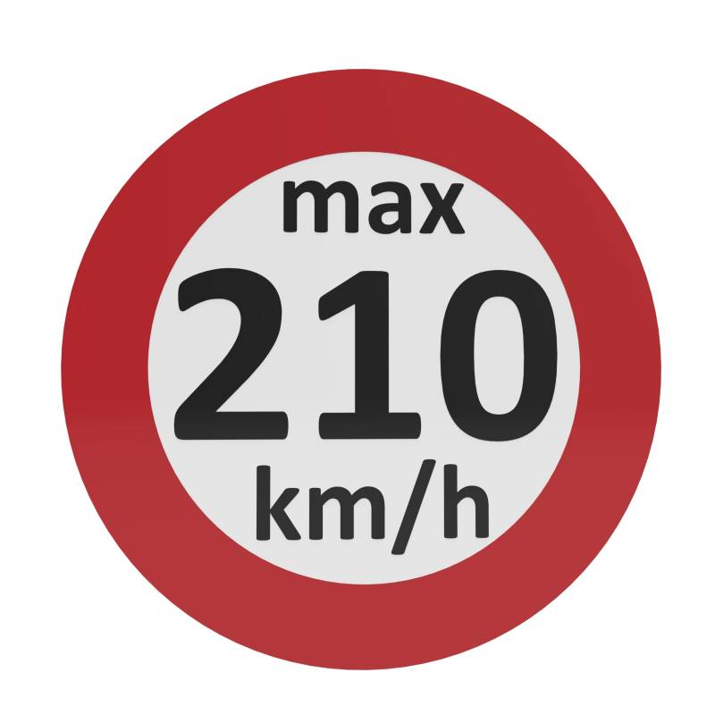 AUPROTEC Geschwindigkeitsaufkleber Winterreifen-Aufkleber 160-240 km/h Auswahl: 10 Stück, 210 km/h von AUPROTEC