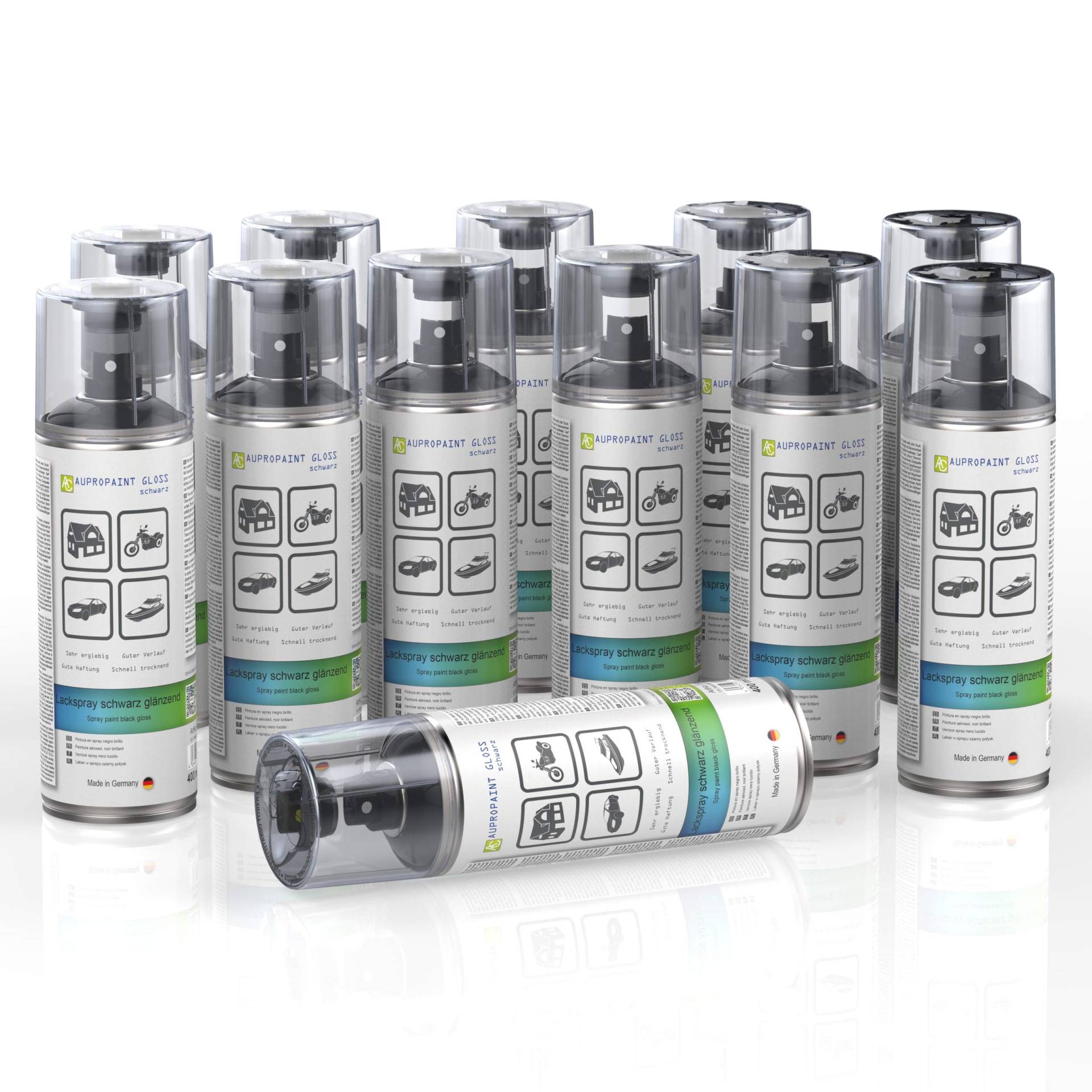 AUPROTEC Lackspray AUPROPAINT GLOSS schwarz glänzend Sprühlack Glanzlack Auto Lack Spray 12x 400ml AUPROTEC Lackspray AUPROPAINT GLOSS schwarz glänzend Sprühlack Glanzlack Auto Lack Spray 12x 400ml von AUPROTEC