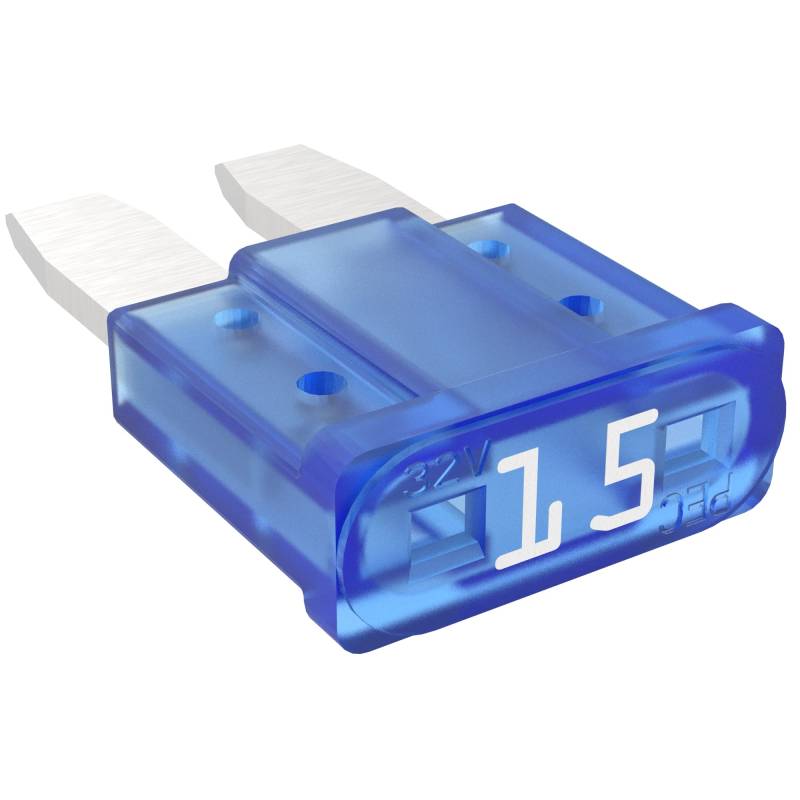 AUPROTEC Micro 2 Kfz Sicherungen Flachstecksicherungen MikrOTO II 5A - 30A Auswahl: 15A Ampere blau, 50 Stück von AUPROTEC
