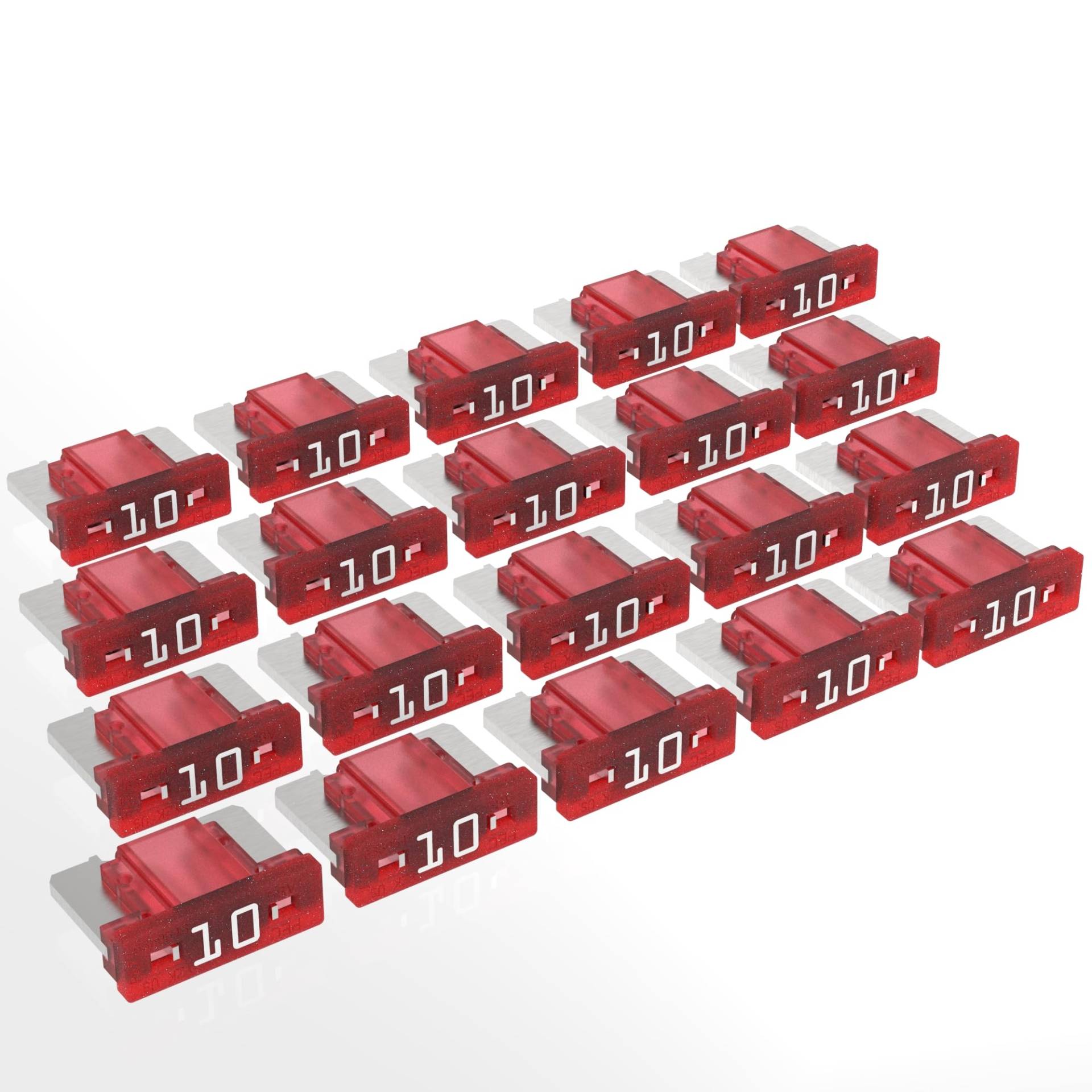 AUPROTEC Mini LP Kfz Sicherungen Flachstecksicherungen 2A - 30A Auswahl: 10A Ampere rot, 20 Stück von AUPROTEC